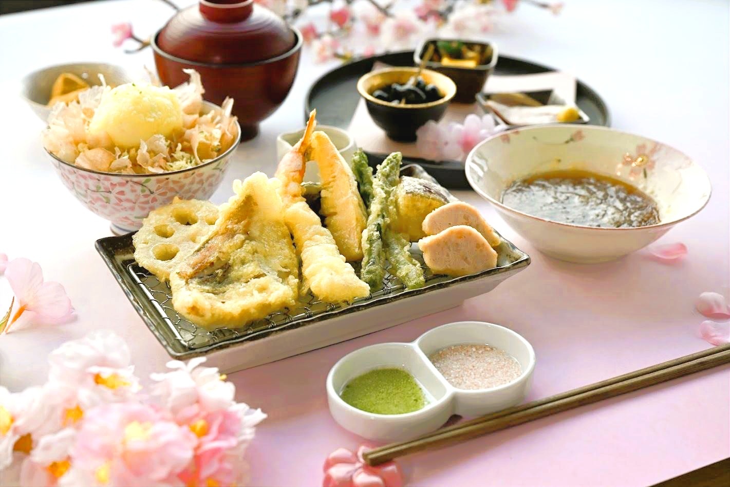 天ぷら こぎつね 期間限定「天ぷらランチコース 桜」を3月16日(月)から限定販売!
