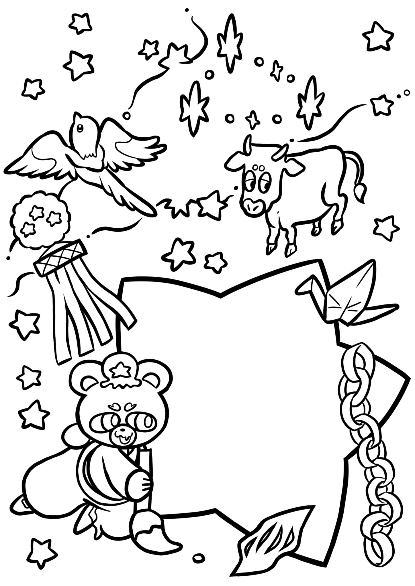みんなの願い事を星に届けよう♪願いごとぬりえ募集&七夕展示