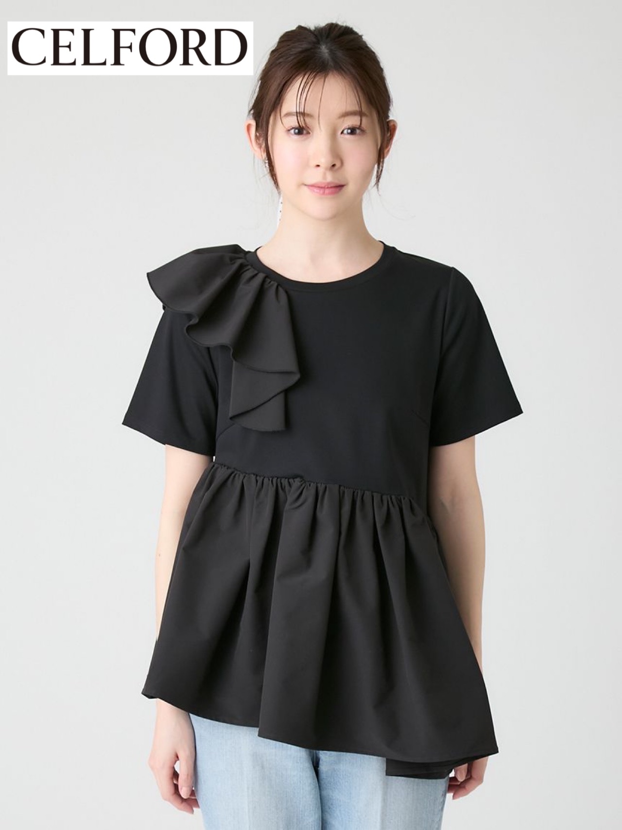 【CELFORD】アシンメトリーカットチュニック